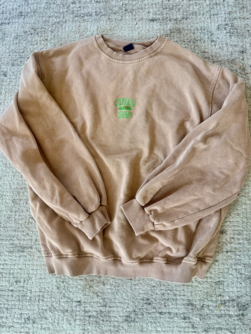 Colorado Springs Light Brown Crewneck Sweatshirt
